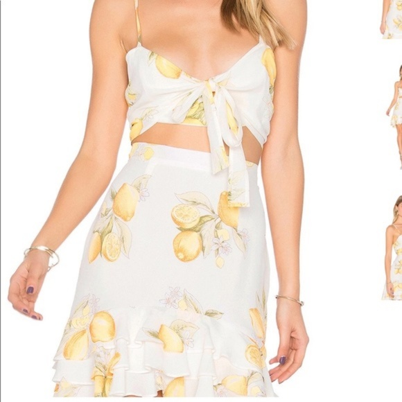 Lemon Ruffle Skirt and Top Set - Picture 3 of 6